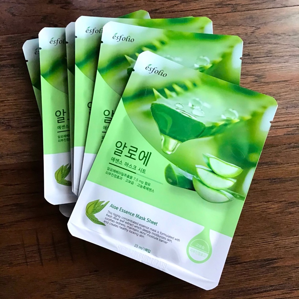 6 Esfolio Aloe Essence Mask Sheets